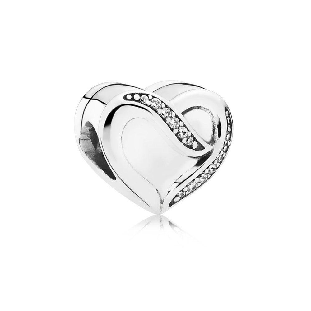 Pandora Sterling & CZ "Ribbon of Love" Heart Charm